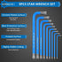 9PCS Star Wrench Key Set T10-T50, Metric Long Arm L-key with Visible Coding for DIY Household Repair