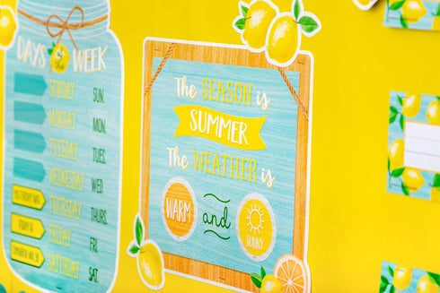 Teacher Created Resources Lemon Zest Calendar Bulletin Board (TCR8479) for Classroom Decor