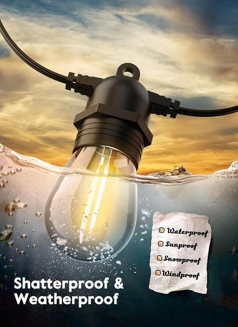 Brightown Shatterproof LED S14 Replacement Light Bulbs, E26 E27 Medium Screw Base, 11W Equivalent, 25-Pack