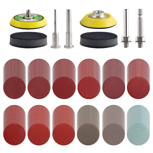 240pcs 2inch Sanding Discs Pad Variety Kit for Drill Grinder, Includes 80-3000 Grit, 2Pcs Backer Plate