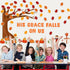 Konsait 89PCS His Grace Falls on Us Christian Bulletin Board Sets, Big Tree Pumpkins Religious Fall Decorations for