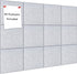 DOLLAR BOSS Large Cork Bulletin Board 48"x36" Wall Tiles, 12 Packs, 1/2" Thick with 120 Pushpins, Light Grey
