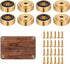 Fuyulacom 8 Pcs Brass Cutting Board Feet Non Slip Silicone Feet for Cutting