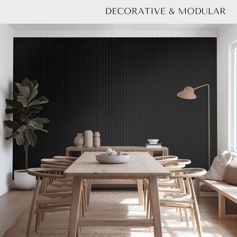 Large Cork Board for Office, Black Felt Board Alternative, Slat Wall Paneling, Felt Bulletin Board Tiles for Wall