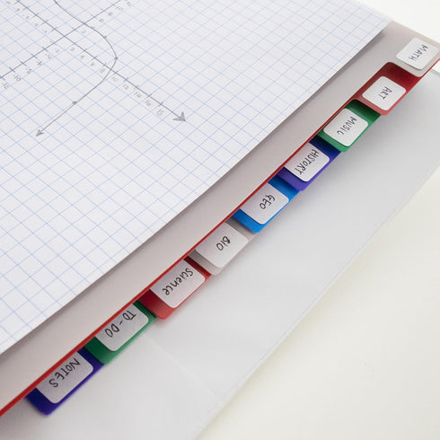 BAZIC Binder Dividers with 10 Color Tabs, 8.5" x 11", Plastic Index Divider with Tab for 3 Ring Binders, 10/Pack