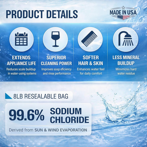 Country (50 Home and All Natural Solar Salt for Water Softener Pounds)