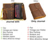 Leather Journal Notebook for Men & Women, Vintage Leather Bound, 290 Lined Paper, Travel Diary, Scrapbook, Poetry