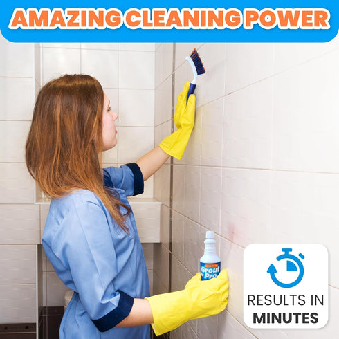 32Fl Oz 8-inch Bring It On Grout Cleaner Pro with Grout Cleaning Brush Grout Cleaner for Shower Tile Includes
