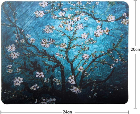 Mouse Pad, Gaming Mouse Pad with Non-Slip Rubber Base, Designs for Laptop, Computer & Office, 9.5 x 7.9 inches