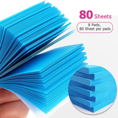 Sticky Notes 3x3 Self-Stick Notes, 8 Pads of Bright Colors (80 Sheets/Pad)