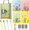 PracticeJQDEN Premium Grooved Handwriting Practice for Kids, Reusable Children's Magic Copybook with Pencil
