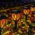 GIGALUMI Solar Lights Outdoor Waterproof, 6 Pack Flickering Flame LED Lights, Garden