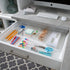 Simplify Small Square Drawer Organizer, 3" x 3" x 2", Multi-Purpose Home Organization Desk Accessories Clear