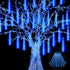 JJGoo Christmas Lights Meteor Shower Rain Lights, 10 Tube 240 LEDs Icicle Lights for Xmas Halloween Party Decor
