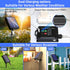 19 300 105ft Dimmable (300LED-Blue) New Upgraded Solar Rope Lights Outdoor Waterproof Modes LED Solar String Lights