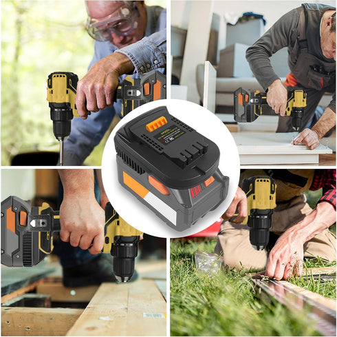Adapter for Ridgid AEG 18V Battery: Compatible with DeWalt 20V MAX XR Cordless Tools, Adapter Only