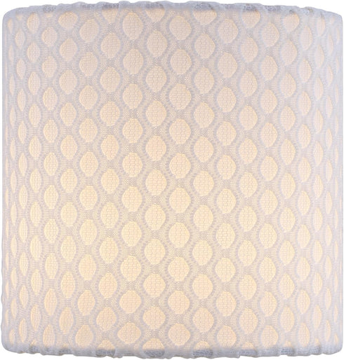 Aspen Creative 31204 5" 5" 5" Small Clip-On Drum Lamp Shade in Off-White with Honeycomb Pattern, Top x Bottom x Slant