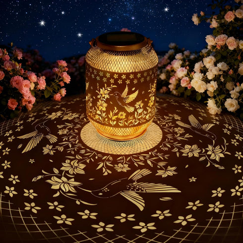 Hummingbird Hummingbird Solar Lanterns Outdoor Waterproof, Birthday Gifts for Women Mom Grandma, Metal Hanging Solar