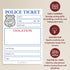 Lucky Play Co. 5x7 50 Police Officer Play Notepad for Kids Pretend Police Law Enforcement Ticket Imaginative Role-Play