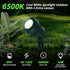 120V 6500K 4 IP67 (1 Pack,Green) Spotlight Outdoor Plug-In, Cool White LED Landscape Lighting with RGB Purple Color