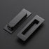 Ravinte 4 Pack Black Sliding Closet Door Handles Black Flush Pulls 5.9in Length Recessed Finger Pulls for Sliding Barn Door Sqaure Cabinet Pulls Stainless Steel by Ravinte