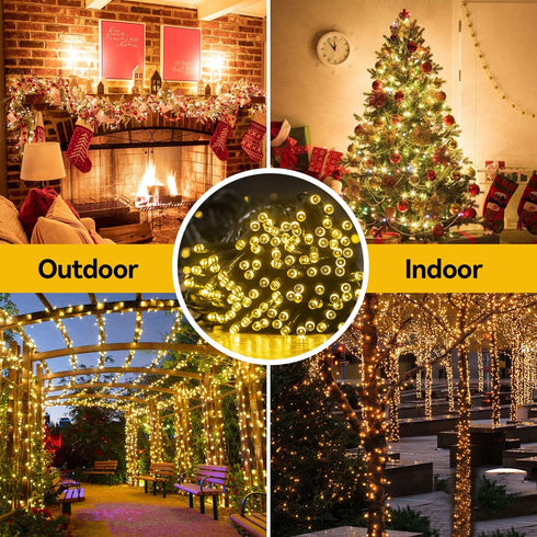 100LED 8 Solar String Lights Outdoor Waterproof Christmas Fairy Light Modes Garden Christmas Easter Halloween