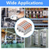 50PCS DIN Rail Terminal Blocks Kit, Universal Compact Lever Wire Connector for Electrical Wires, Detachable Ground