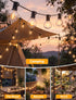 50FT G40 Bulbs, 2700K (25 Bulbs 2 Outdoor String Lights - Shatterproof LED Waterproof Connectable Patio String Lights
