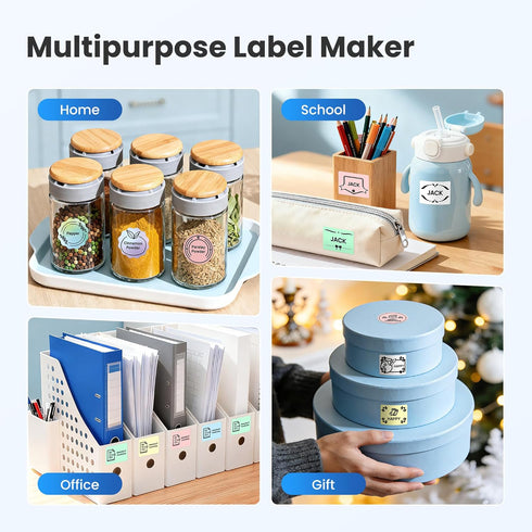 ETIKEZ PM260 2 Inch Label Maker Machine with Tape, Label Tape Maker Bluetooth Label Printer, Inkless Portable Label