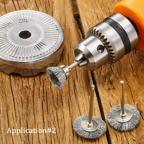 30Pcs Stainless Steel Wire Brushes, Cup Pen Cleaning Brush Set for Grinder Rotary Tools, 1/8 inch Shank