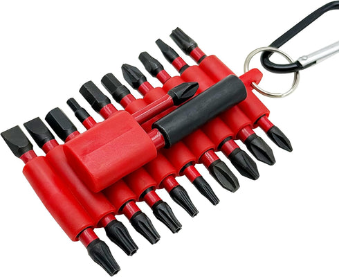 Set, S2 1/4-Inch 25mm 50mm 22 Magnetic Screwdriver Bit Steel Construction, Hex Shank, PH/T/Torx/SQ/PZ/H/SL Bits