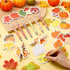 Pasimy 24 Set Fall Sticky Notes and Pens - Classroom Gifts, Thanksgiving Pens, Pumpkin Maple Leaf Notepads (Orange,