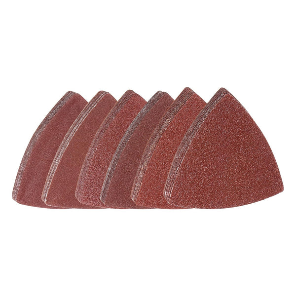 60pcs Triangular Hook & Loop Sandpapers, 40/60/80/100/120/150 Grits Aluminum Oxide Sanding Pads