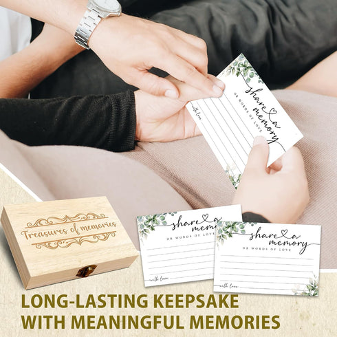 50 -A01 Share A Memory Card for Celebration Of Life - Pcs Memorial Cards, Memory Box for Graduation Wedding, Funeral
