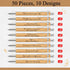 Fulmoon 100 Pcs Inspirational Quote Bamboo Pen Bulk, Motivational Wooden Pen, Black Ink Ballpoint for Office Supplies