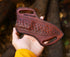 Leather Knife Sheath For Belt, Slanted Pancake Sheath, Tooled Leather Sheath, Beautiful Cowboy 4 to 6 inches Skinner