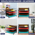 Office Organizer with 4 Tiers, Desk File Organizer with Wood Patterned Shelves for Storage of Paper, Bills, Letters