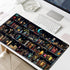 FGHRHT 31.5x15.7 Bookshelf Desk Mat Black Library Aesthetic Desk Pad Large Gaming Mouse Pad in Bookcase XXL Extended