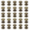 PATIKIL 50 Sets Chicago Screws, 8mm L Slotted Binding Post Rivets Brass Fasteners for Leather Belt Scrapbook Albums,