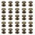 PATIKIL 50 Sets Chicago Screws, 8mm L Slotted Binding Post Rivets Brass Fasteners for Leather Belt Scrapbook Albums,