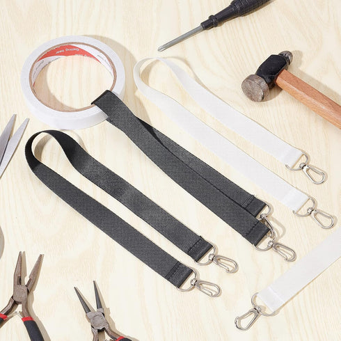 GORGECRAFT 4Pcs Electrical Tape Holder Strap, Nylon Belt with Swivel Hooks for Ropes, Wires, Tape Storage Organizer