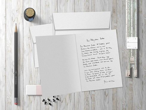 Greeting Cards Set – 4.5" x 6" Blank White Cardstock and Envelopes, Bulk Set of 40 for All Occasions