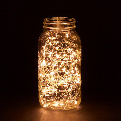 60 LEDs Warm White Color String Lights, 20 Feet, Silver Wire, Battery Powered for Indoor and Outdoor DIY, Party