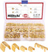 Hilitchi 525Pcs Non-Insulated U Shape Copper Ring Terminals Crimp Assortment Kit TC-1, TC-A, TC-B, TC-C, TC-T