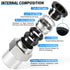 TAILONZ PNEUMATIC Male Straight Push to Connect Fittings, 3/8 Inch Tube OD x 1/4 Inch NPT Thread, Pack of 10