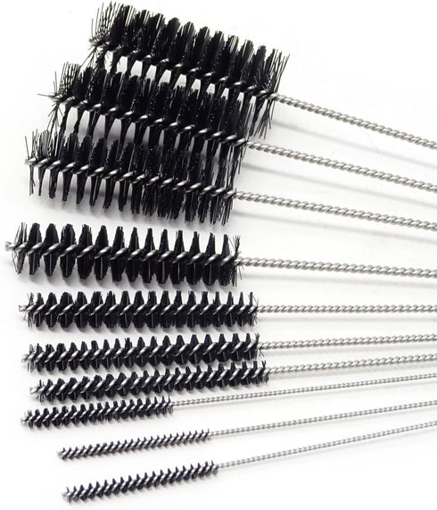Honbay 10PCS 7.87Inch Set Set Nylon Tube Brush Cleaning Brush for Test Tube,Water Bottles, Drinking Straws, Eye