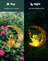Vuees Solar Garden Statues Outdoor Decor, Fairy Moon Figurine Light Stake, Housewarming Ornament for Patio, Lawn, Yard