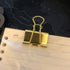 Binder Clips Medium Metal Clamp, 1-1/4 in (1.25 inch), Gold, 24 Count