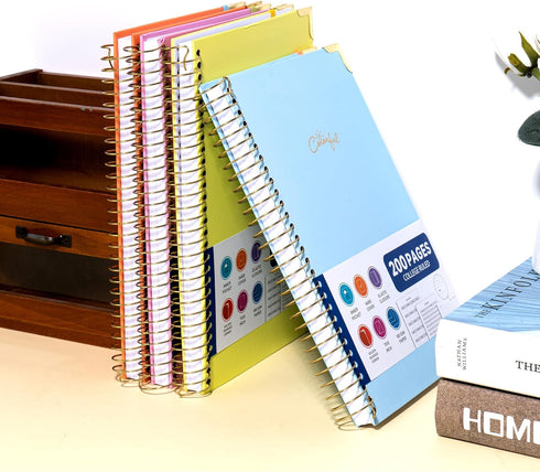 Spiral Journal Notebook for Women, Hardcover, College Ruled, 7" x 10", 100GSM Lined Notebooks