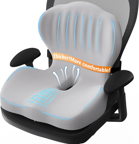Benazcap Memory Foam Seat Cushion with Lumbar Support Pillow for Office Chair,